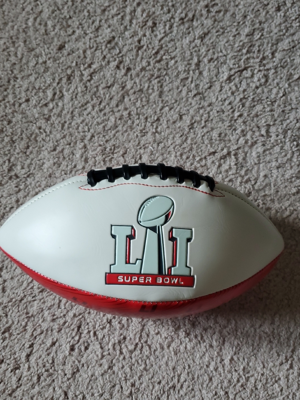 Super Bowl LI Commemorative Football - White & Red/ 2017